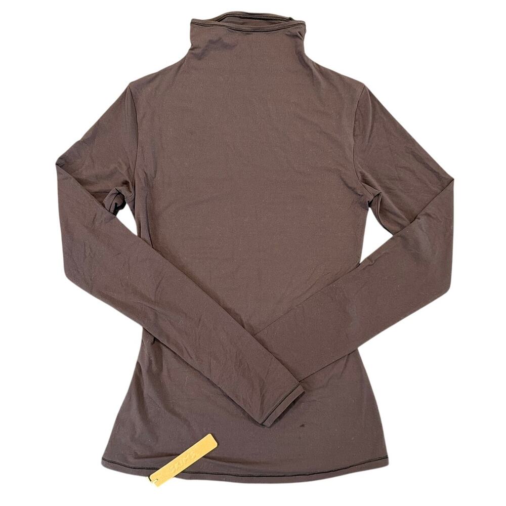 NWT SKIMS Fits Everybody Turtleneck Top, Onyx Black, Women’s Small